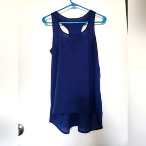 Soprano Razor Back Tank Top Womens Size Medium Navy Blue